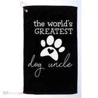 The World's Greatest Dog Uncle Golf Towel thumb 0