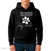 The World's Greatest Dog Uncle Kids Hoodie thumb 4