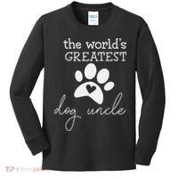 The World's Greatest Dog Uncle Kids Long Sleeve Shirt thumb 0