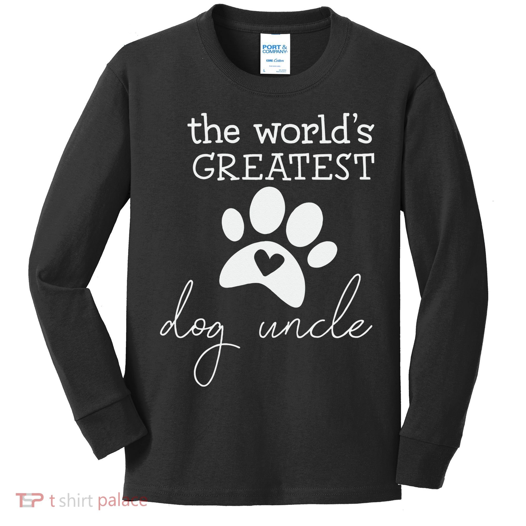 The World's Greatest Dog Uncle Kids Long Sleeve Shirt
