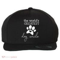 The World's Greatest Dog Uncle Wool Snapback Cap thumb 0