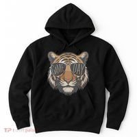 Tigers With Game Day Glasses Game Day Mascot Hoodie thumb 0