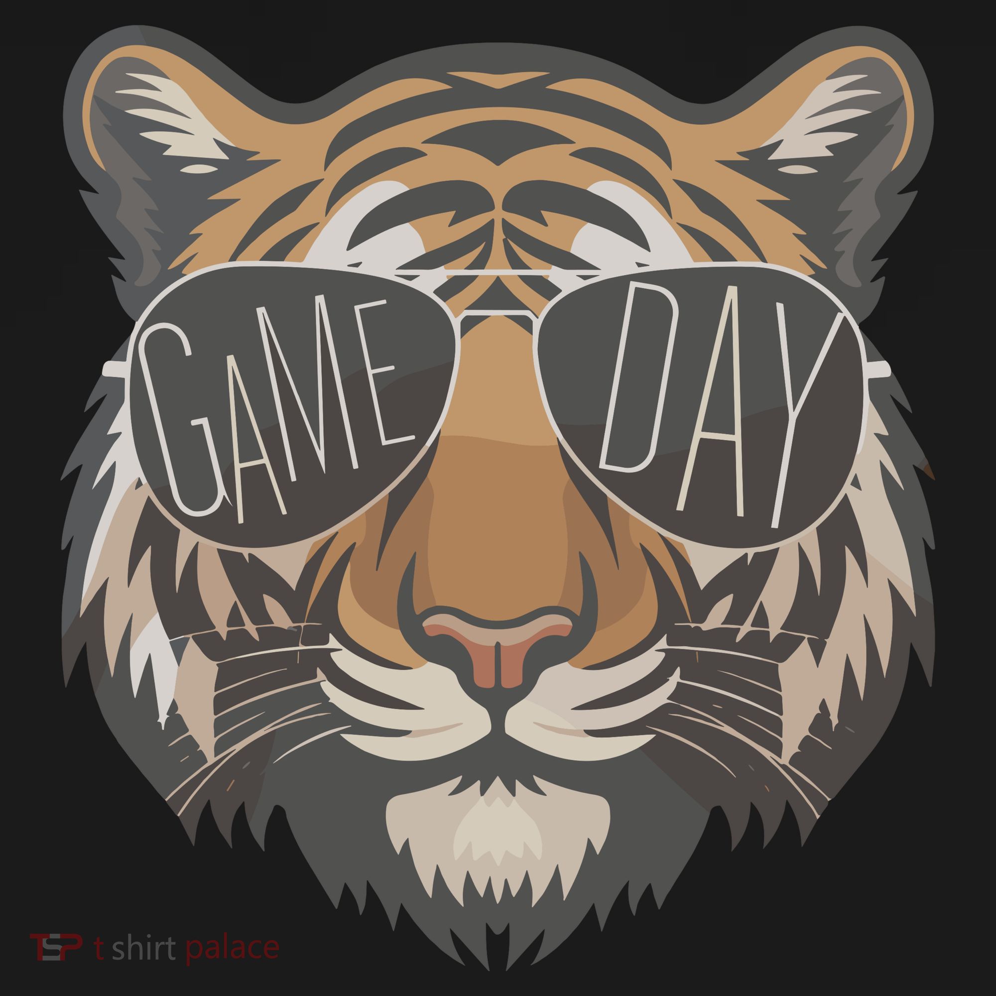 Tigers With Game Day Glasses Game Day Mascot Visor