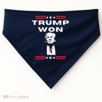 Trump Won, He'll Be Back, Ready To Beat Them A 3rd Time USA-Made Doggie Bandana thumb 0