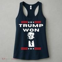 Trump Won, He'll Be Back, Ready To Beat Them A 3rd Time Women's Tank Top thumb 3