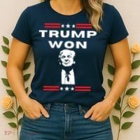 Trump Won, He'll Be Back, Ready To Beat Them A 3rd Time Women's T-Shirt thumb 2