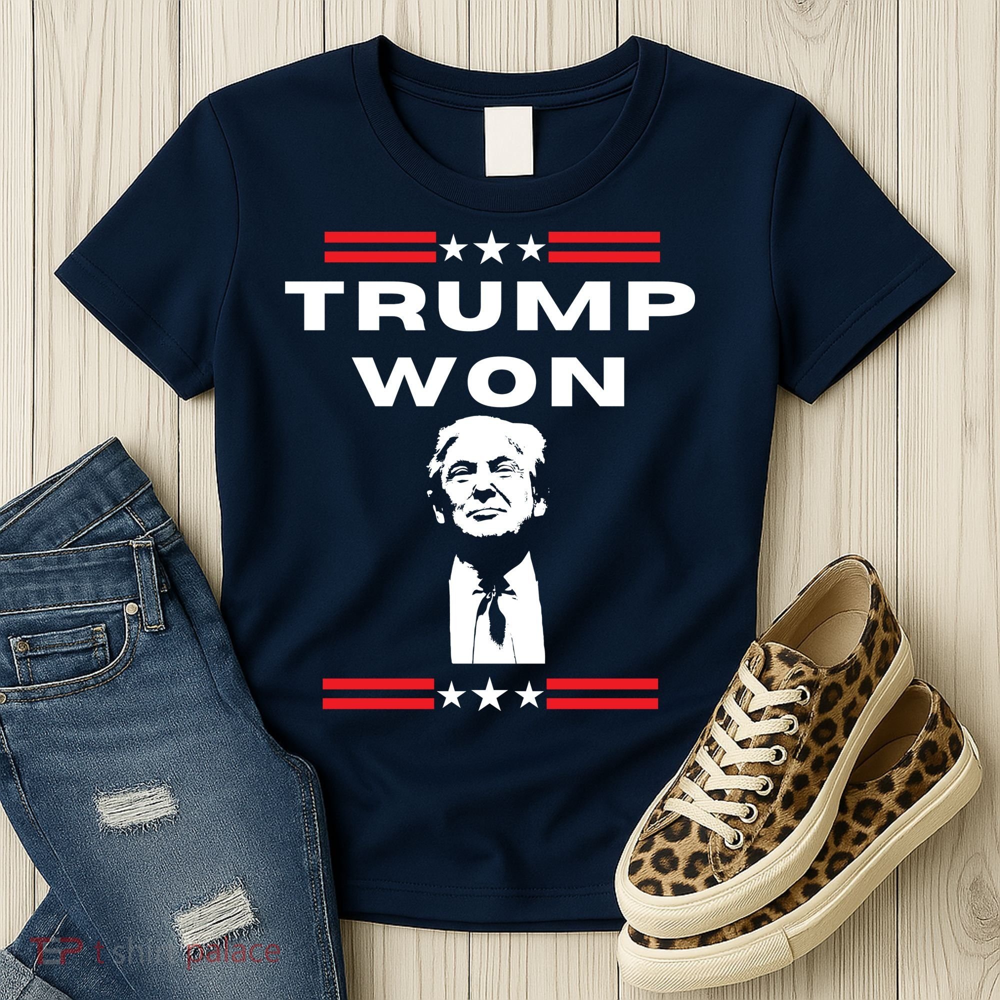 Trump Won, He'll Be Back, Ready To Beat Them A 3rd Time Women's T-Shirt