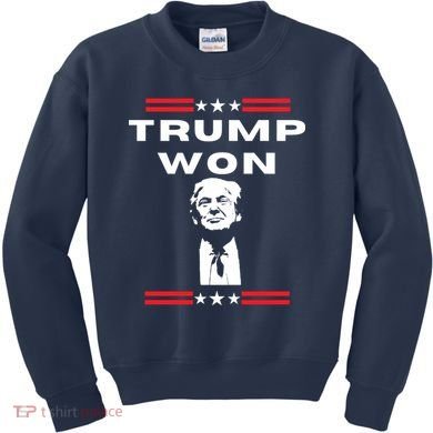 Trump Won, He'll Be Back, Ready To Beat Them A 3rd Time Kids Sweatshirt