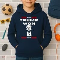 Trump Won, He'll Be Back, Ready To Beat Them A 3rd Time Kids Hoodie thumb 2