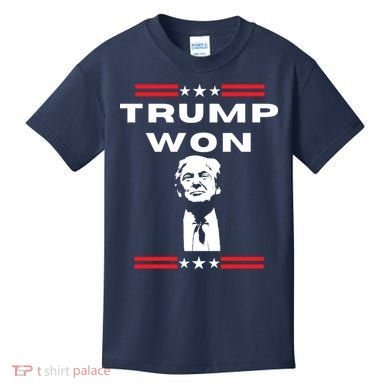Trump Won, He'll Be Back, Ready To Beat Them A 3rd Time Kids T-Shirt
