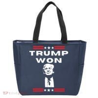 Trump Won, He'll Be Back, Ready To Beat Them A 3rd Time Tote Bag thumb 0
