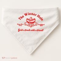 The Wiener Hole Grab A Frank With A Friend USA-Made Doggie Bandana thumb 0