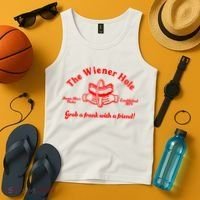 The Wiener Hole Grab A Frank With A Friend Tank Top thumb 4