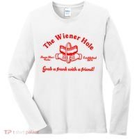 The Wiener Hole Grab A Frank With A Friend Women's Long Sleeve Shirt thumb 0