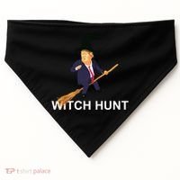 Trump Witch Hunt Funny Halloween Costume USA-Made Doggie Bandana thumb 0