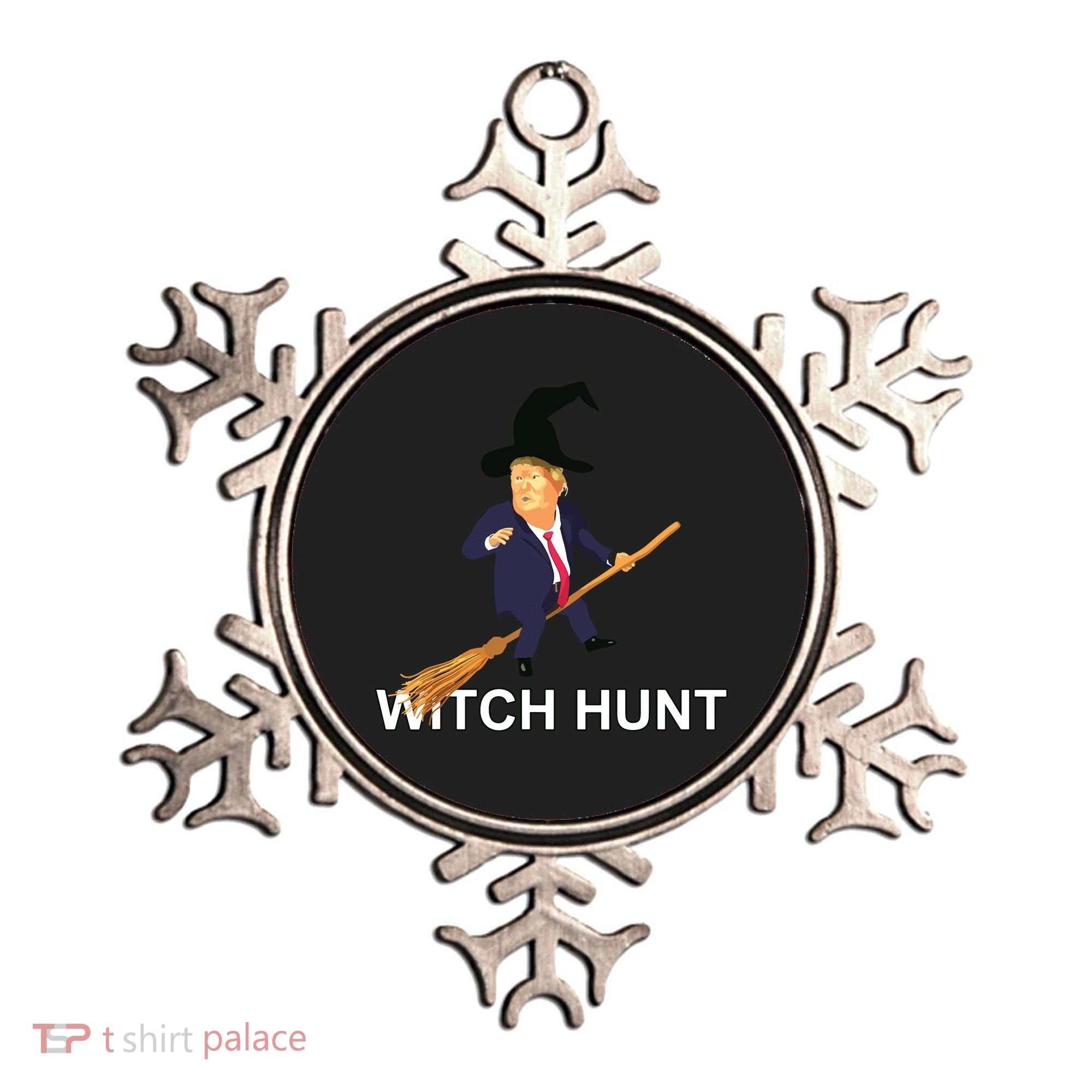 Trump Witch Hunt Funny Halloween Costume Ornament