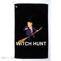 Trump Witch Hunt Funny Halloween Costume Golf Towel thumb 0