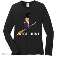 Trump Witch Hunt Funny Halloween Costume Women's Long Sleeve Shirt thumb 0