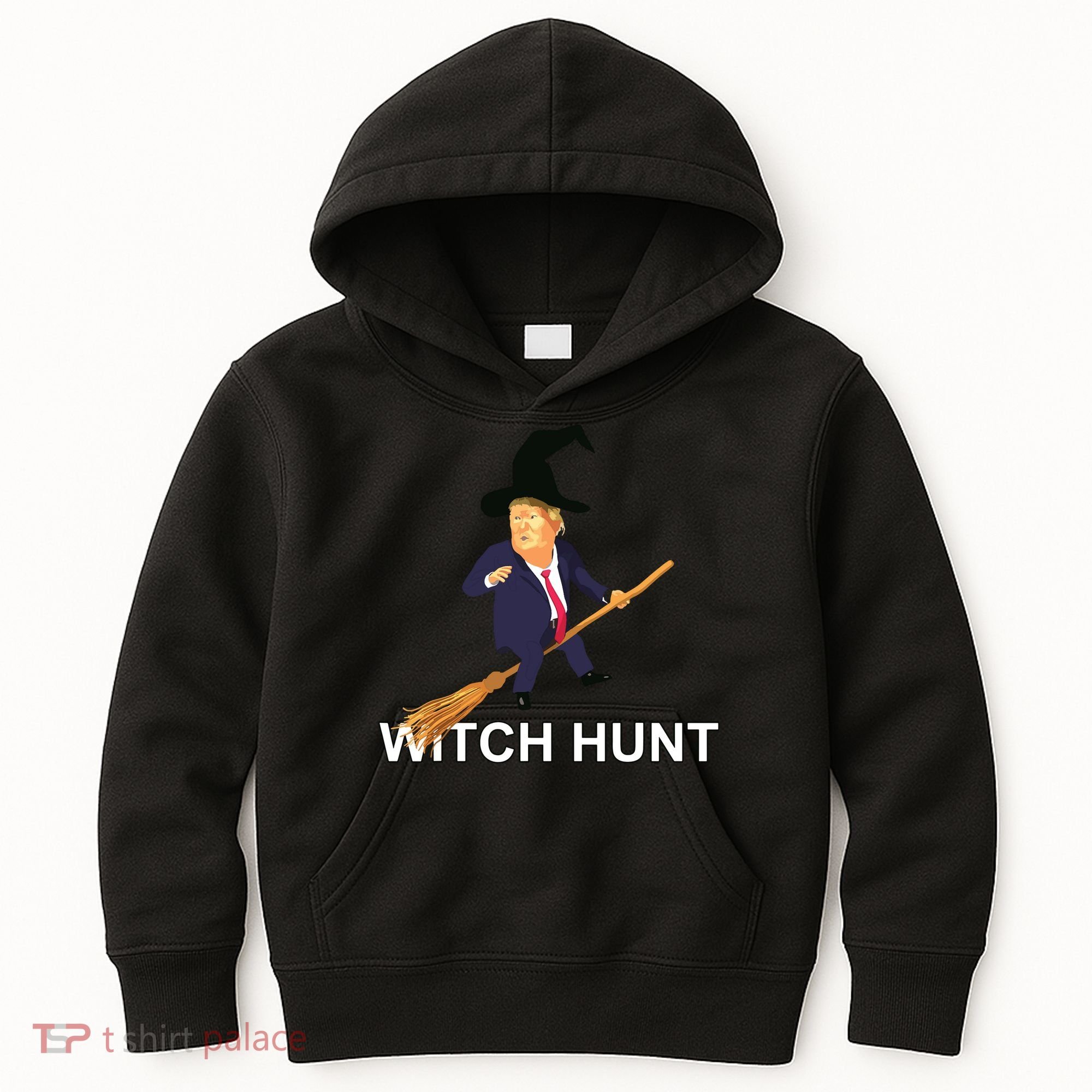 Trump Witch Hunt Funny Halloween Costume Kids Hoodie