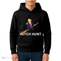Trump Witch Hunt Funny Halloween Costume Kids Hoodie thumb 4