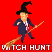 Trump Witch Hunt Funny Halloween Costume Santa Hat thumb 1