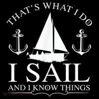That's What I Do I Sail And I Know Things Boating Sailing Women's Tank Top thumb 5