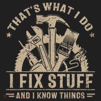 Thats What I Do I Fix Stuff And I Know Things Funny Saying Beanie thumb 2