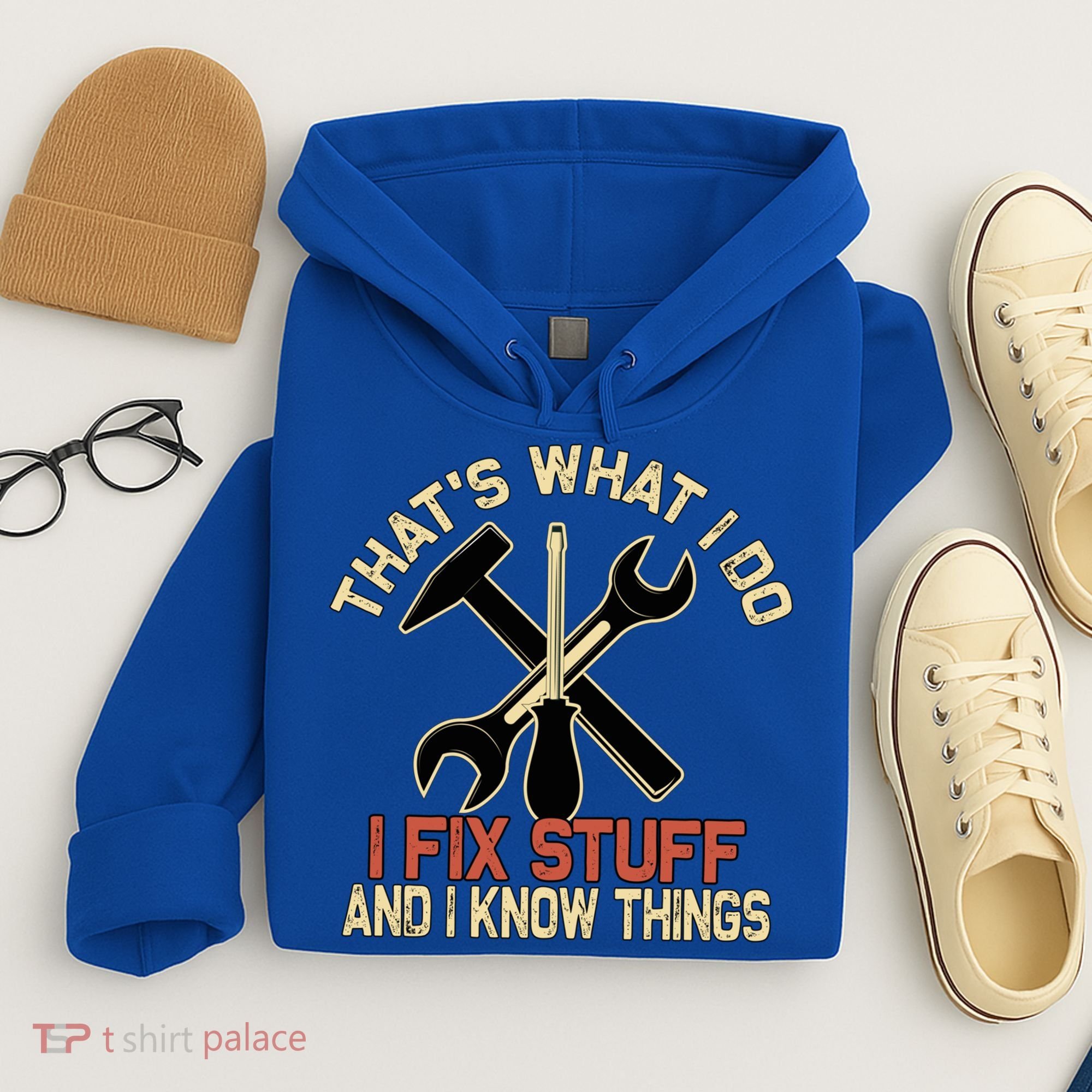 That's What I Do I Fix Stuff And I Know Things Gift Skull Cute Gift Hoodie