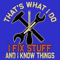 That's What I Do I Fix Stuff And I Know Things Gift Skull Cute Gift Mousepad thumb 1