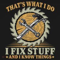 That's What I Do I Fix Stuff And I Know Things Funny Saying Backpack thumb 2