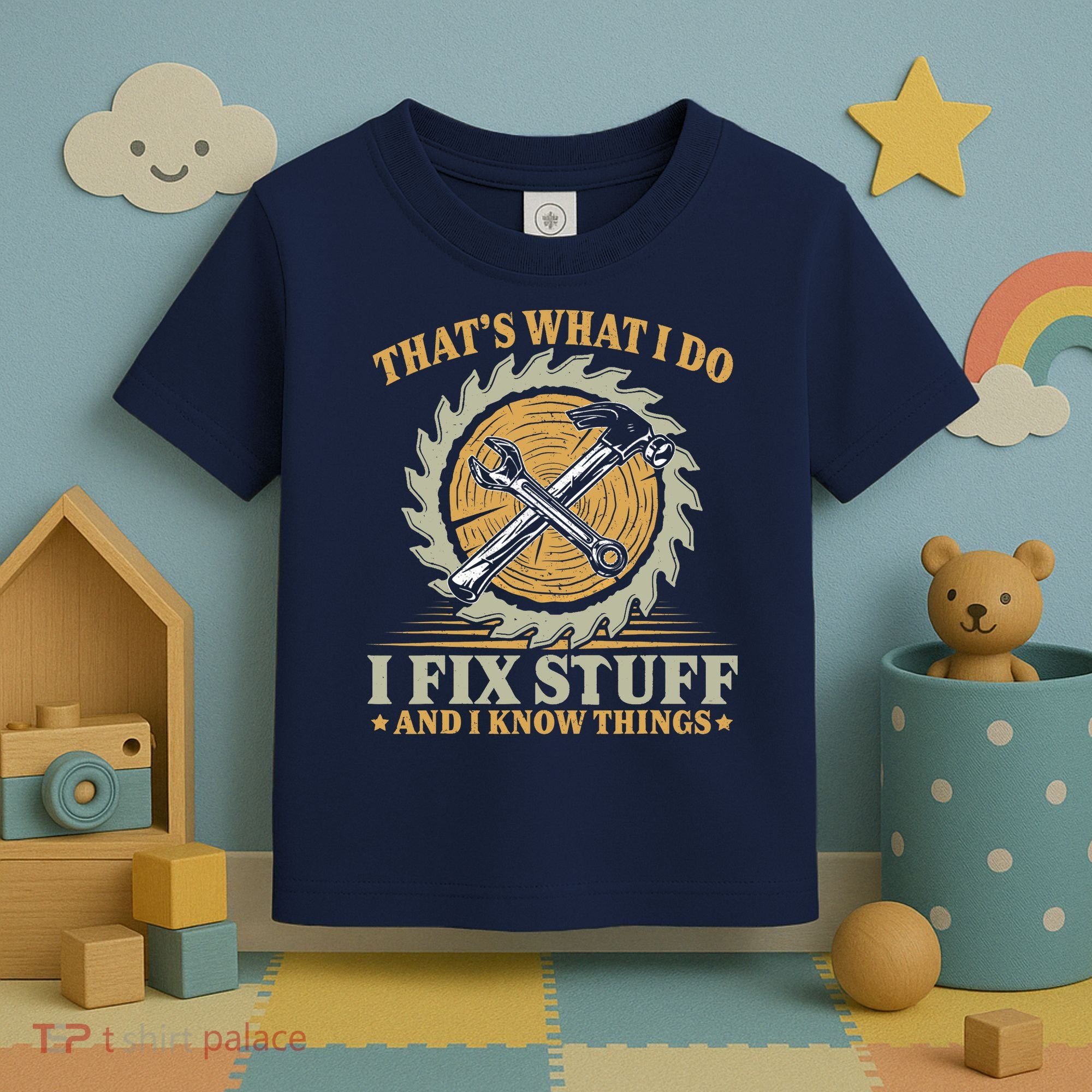 That's What I Do I Fix Stuff And I Know Things Funny Saying Toddler T-Shirt