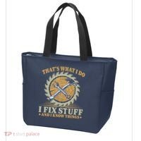 That's What I Do I Fix Stuff And I Know Things Funny Saying Tote Bag thumb 3