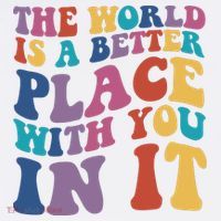 The World Is A Better Place With You In It Mental Health Awareness Apron thumb 3