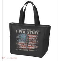 That's What I Do I Fix Stuff And I Know Things Funny Saying Tote Bag thumb 3