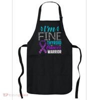 Thyroid Warrior IM Fine Thyroid Cancer Ribbon Awareness Apron thumb 0