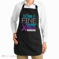 Thyroid Warrior IM Fine Thyroid Cancer Ribbon Awareness Apron thumb 2