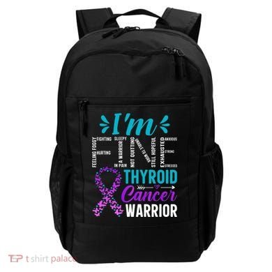 Thyroid Warrior IM Fine Thyroid Cancer Ribbon Awareness Backpack