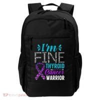 Thyroid Warrior IM Fine Thyroid Cancer Ribbon Awareness Backpack thumb 0