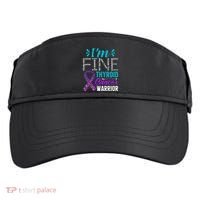 Thyroid Warrior IM Fine Thyroid Cancer Ribbon Awareness Adult Drive Performance Visor thumb 0