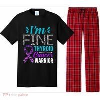 Thyroid Warrior IM Fine Thyroid Cancer Ribbon Awareness Pajama Set thumb 0