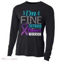 Thyroid Warrior IM Fine Thyroid Cancer Ribbon Awareness Cooling Performance Long Sleeve Crew thumb 0
