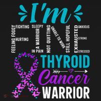 Thyroid Warrior IM Fine Thyroid Cancer Ribbon Awareness Baby Bodysuit thumb 2