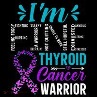 Thyroid Warrior IM Fine Thyroid Cancer Ribbon Awareness Toddler Hoodie thumb 2