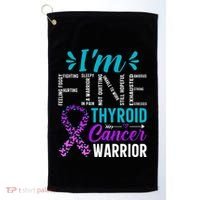 Thyroid Warrior IM Fine Thyroid Cancer Ribbon Awareness Golf Towel thumb 0