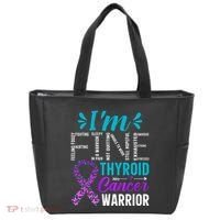 Thyroid Warrior IM Fine Thyroid Cancer Ribbon Awareness Tote Bag thumb 0