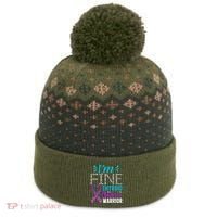 Thyroid Warrior IM Fine Thyroid Cancer Ribbon Awareness The Baniff Cuffed Pom Beanie thumb 0