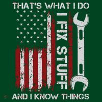 That's What I Do I Fix Stuff And I Know Things American Flag Mousepad thumb 1