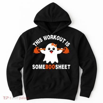 This Workout Is Boo Sheet Funny Cute Gym Ghost Halloween Hoodie