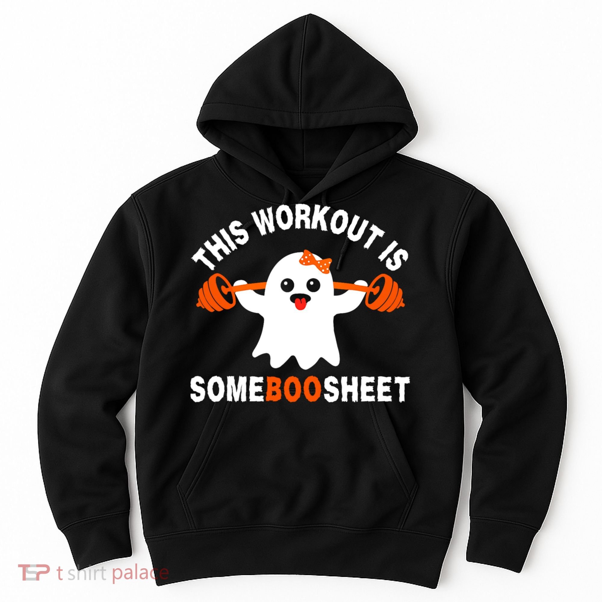 This Workout Is Boo Sheet Funny Cute Gym Ghost Halloween Hoodie