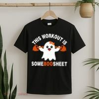 This Workout Is Boo Sheet Funny Cute Gym Ghost Halloween T-Shirt thumb 2